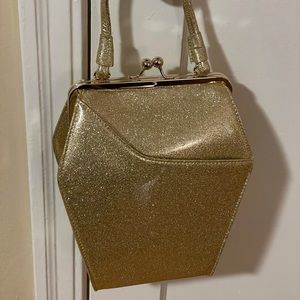 Tatyana Coffin purse in gold
